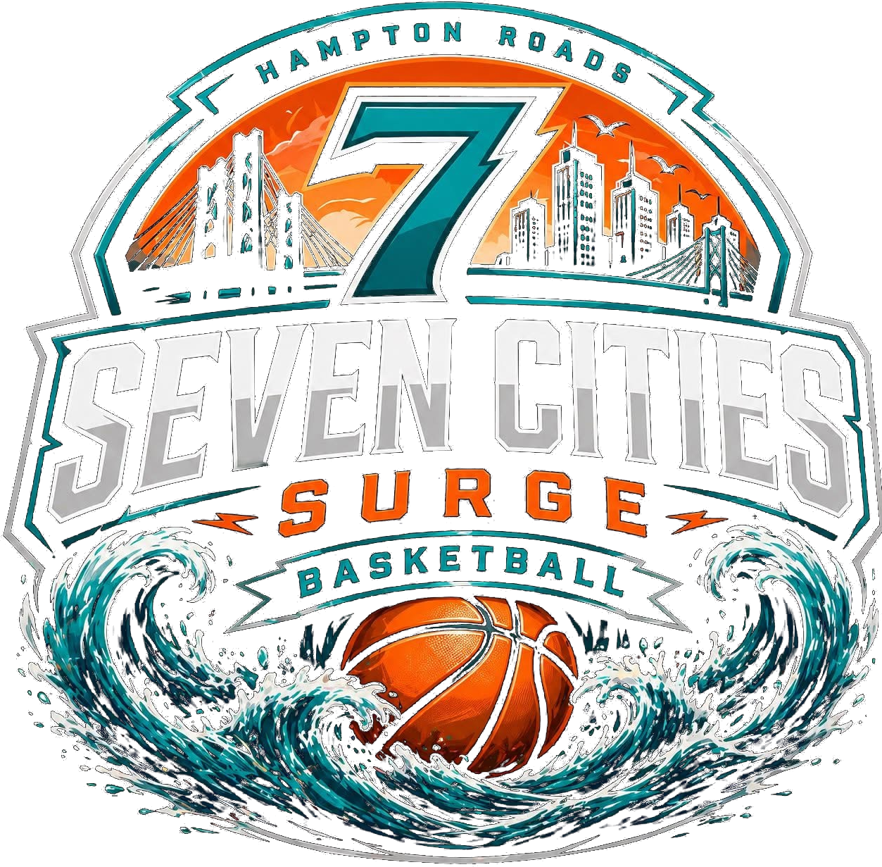 Seven Cities Surge Basketball logo